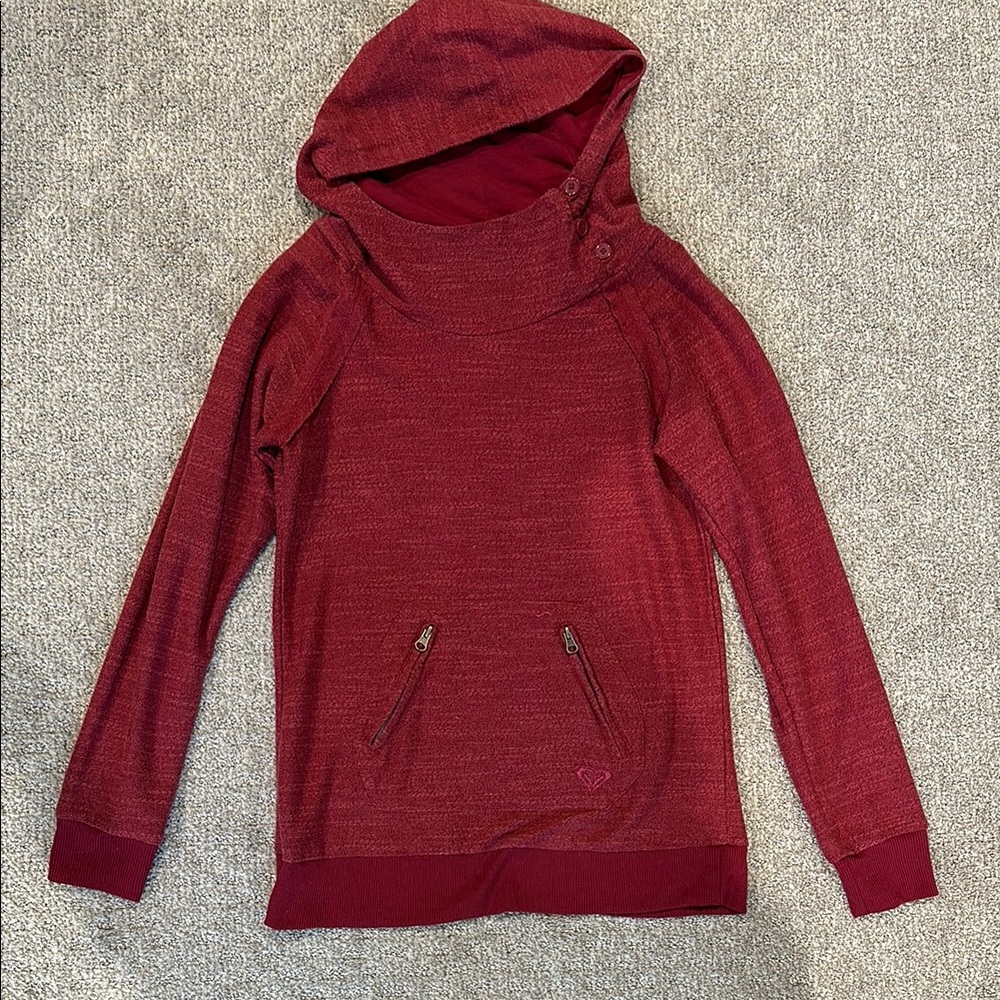 Women's Red Hooded Sweater